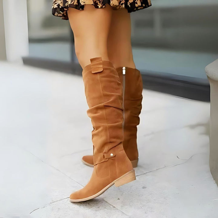 Lou - Leather Knee-High Boots