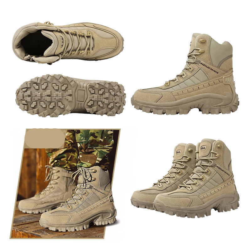 Men's Waterproof Anti-Puncture Work Combat Boots
