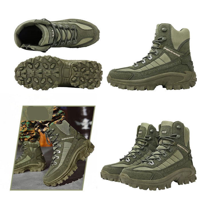 Men's Waterproof Anti-Puncture Work Combat Boots