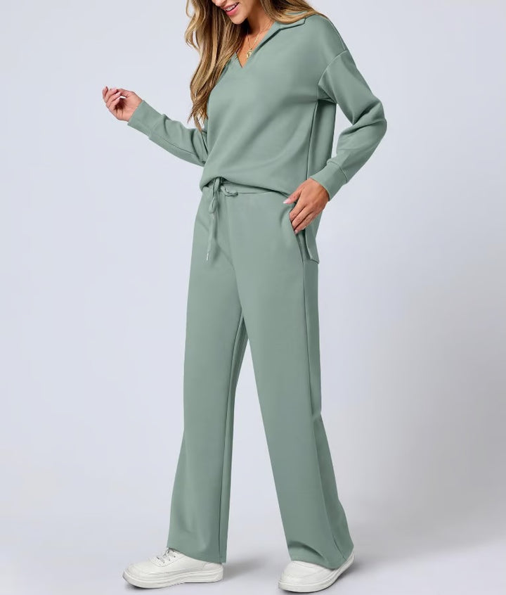 Cozy Chic™ : Women's 2-Piece Long-Sleeve Sweat Sets