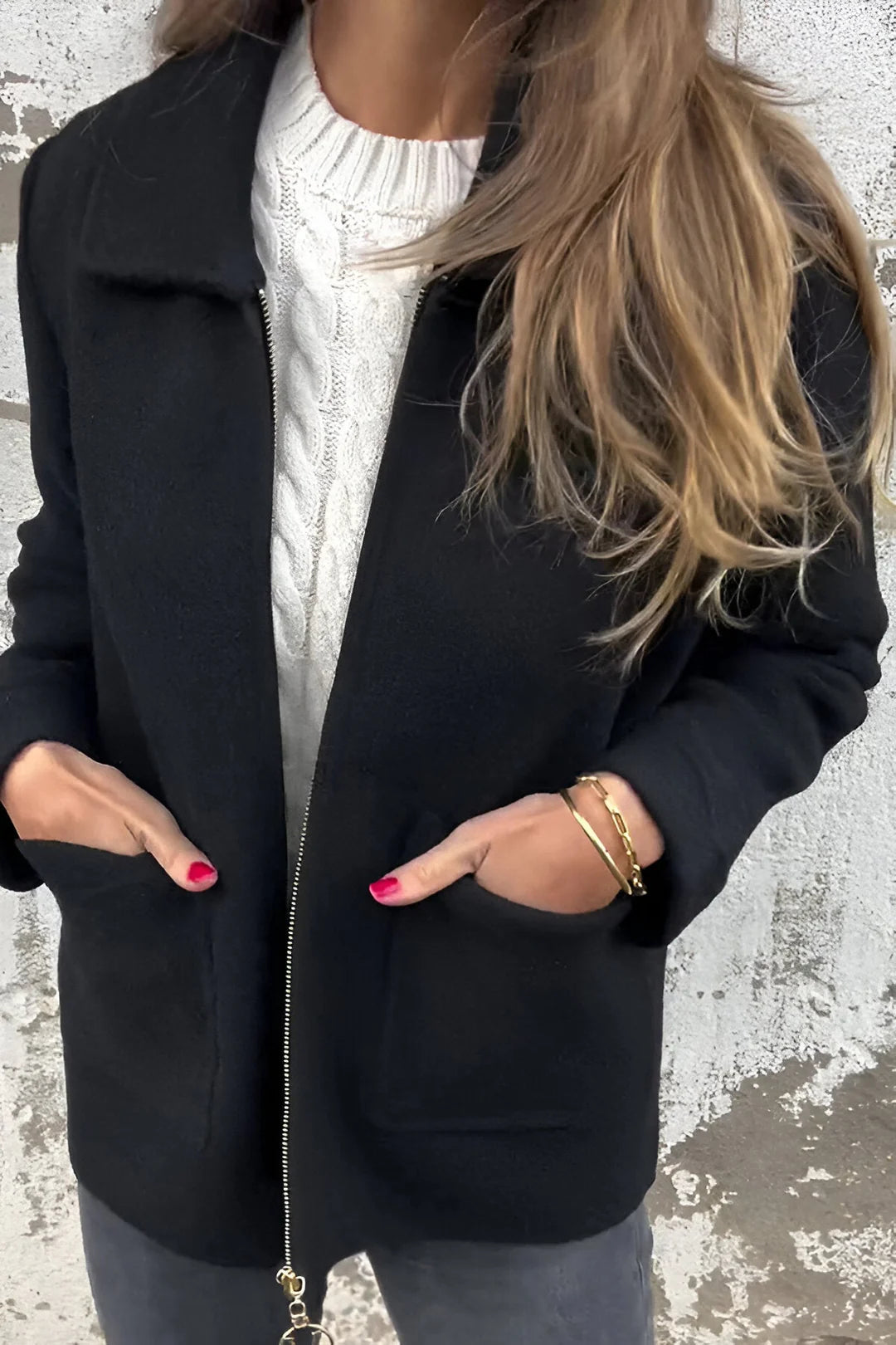 SUTTON | STYLISH LAPEL ZIPPER JACKET