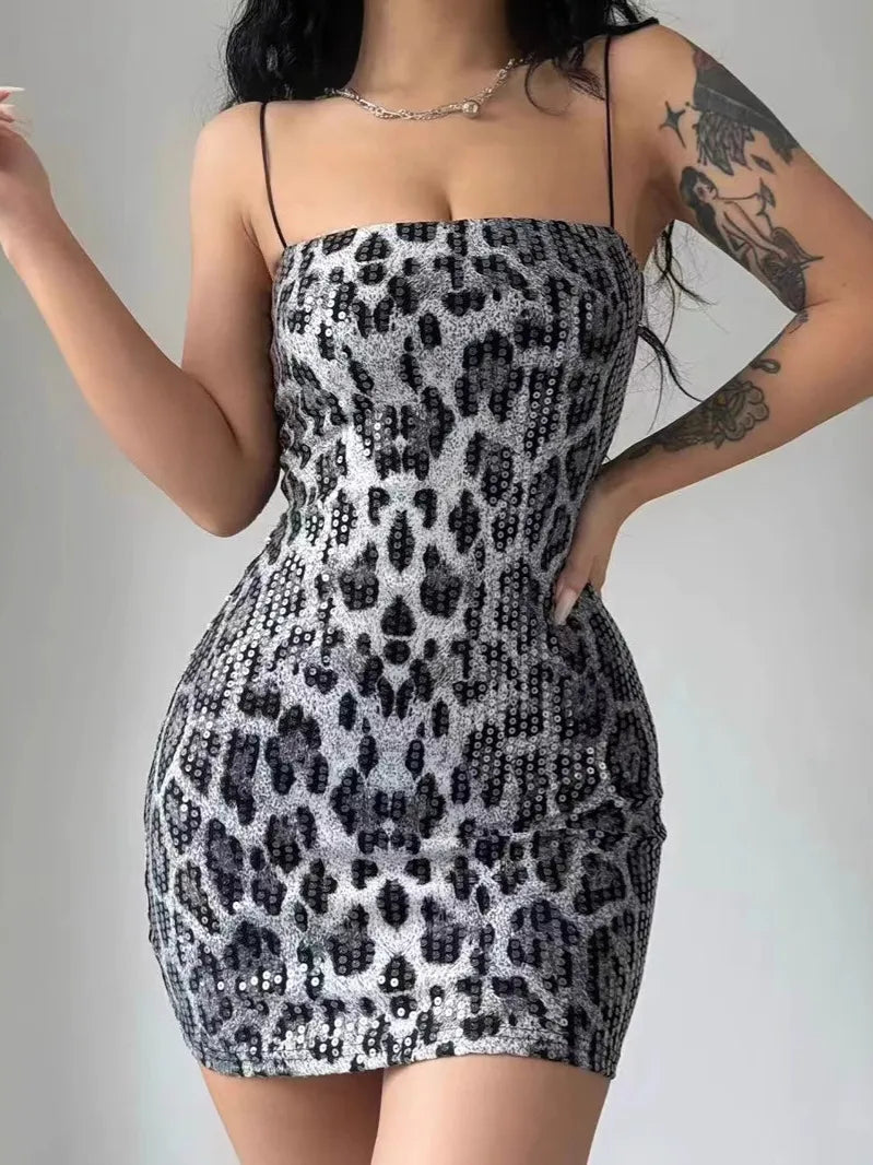 street style nightclub versatile slip bead dress
