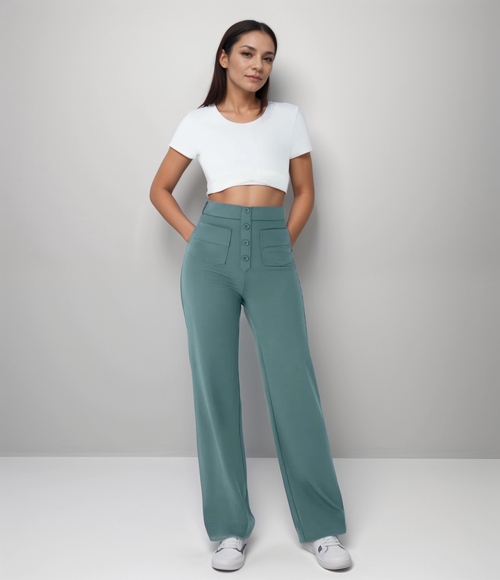 Elsa | High Waist Elastic Trousers