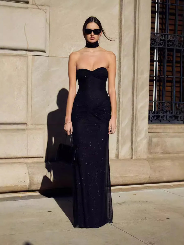 slightly transparent mermaid dress