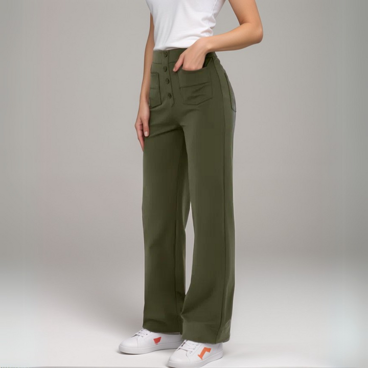Elsa | High Waist Elastic Trousers