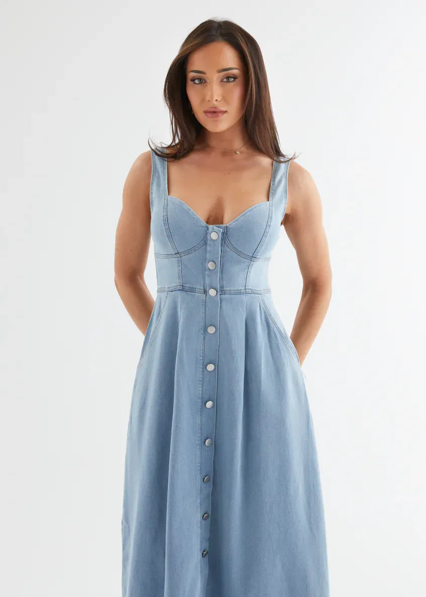 Denim Midi Dress