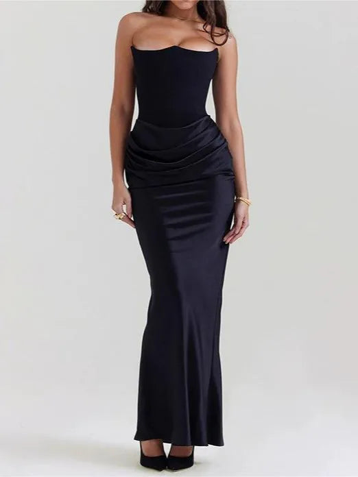 sexy backless slim evening dress
