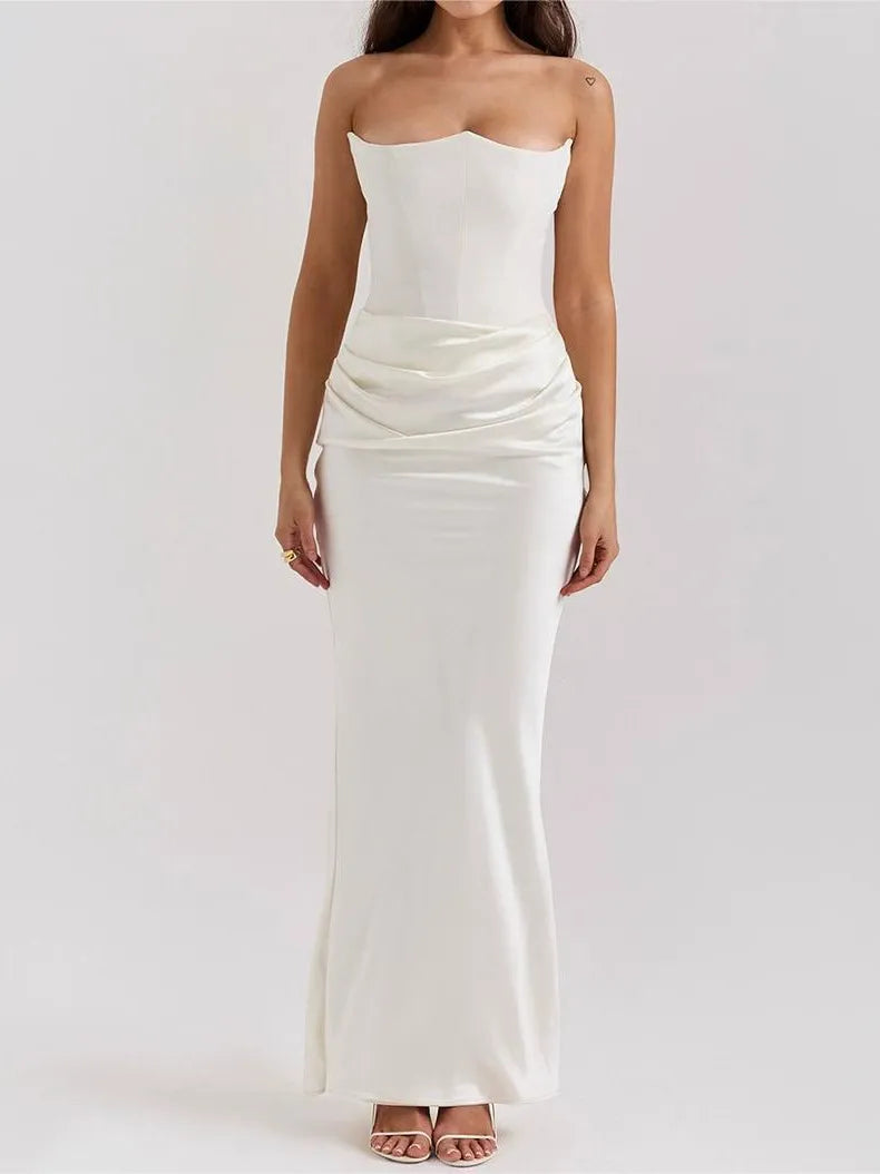 sexy backless slim evening dress