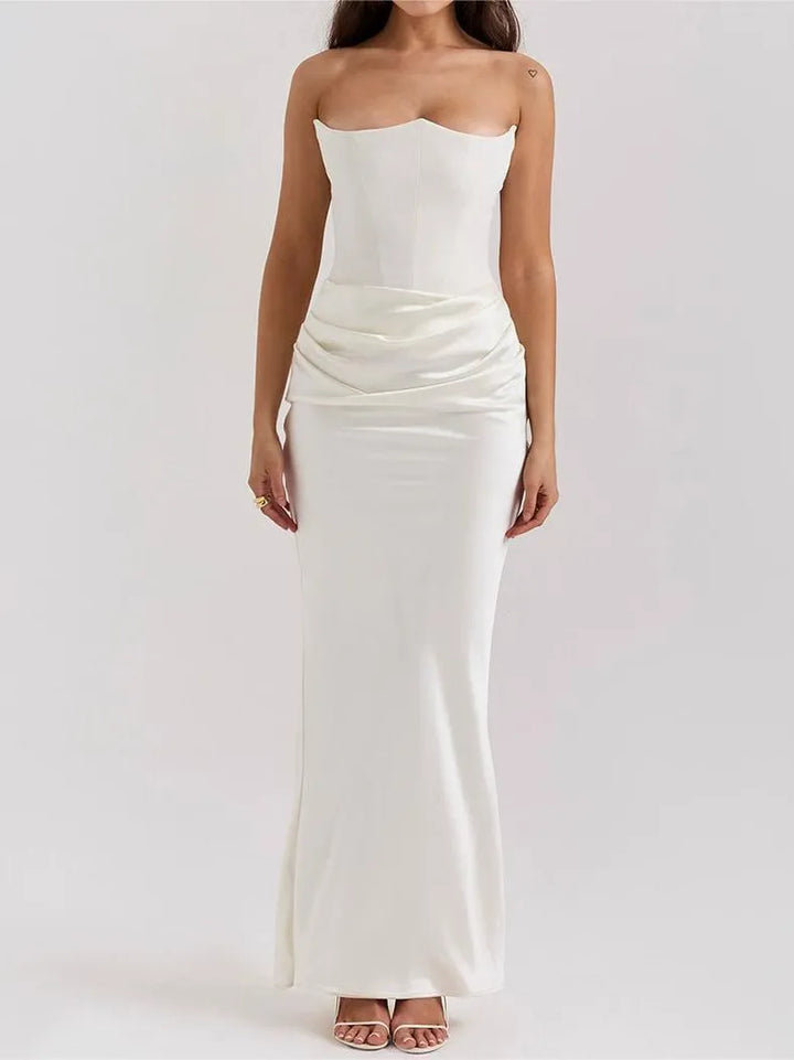 sexy backless slim evening dress