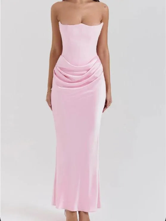 sexy backless slim evening dress