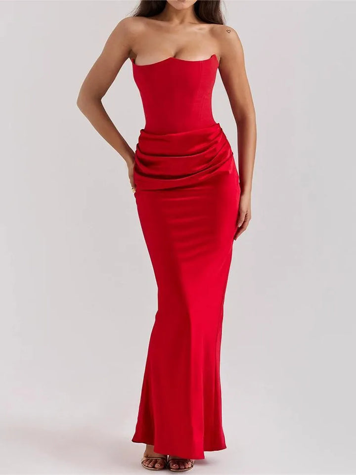 sexy backless slim evening dress