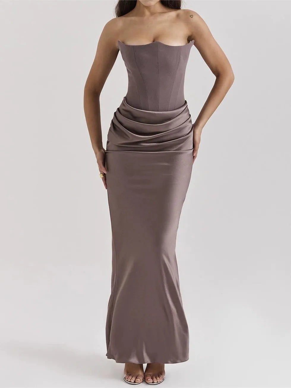 sexy backless slim evening dress