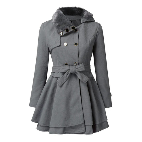 Henley | Chic Trench Coat with Vegan Fur