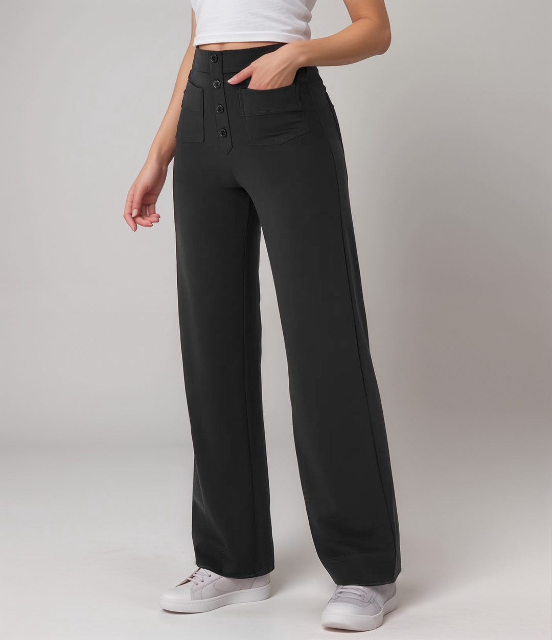 Elsa | High Waist Elastic Trousers
