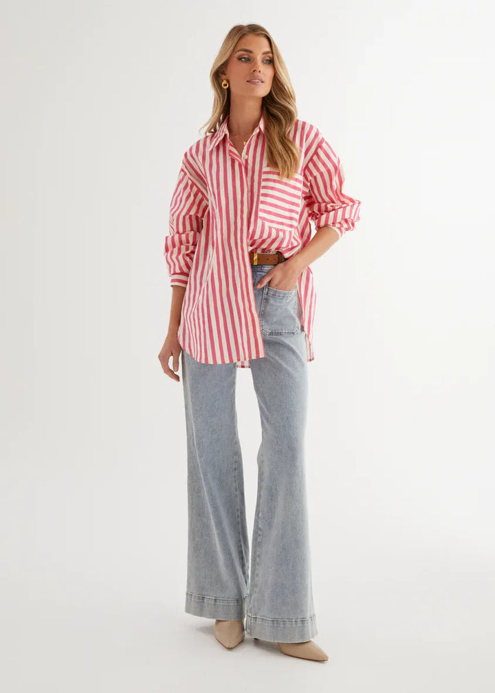 LOLA Shirt - Pink Stripe