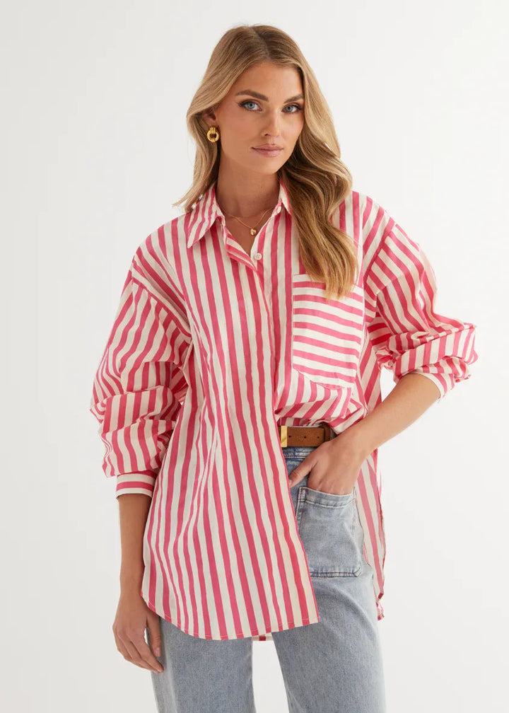 LOLA Shirt - Pink Stripe