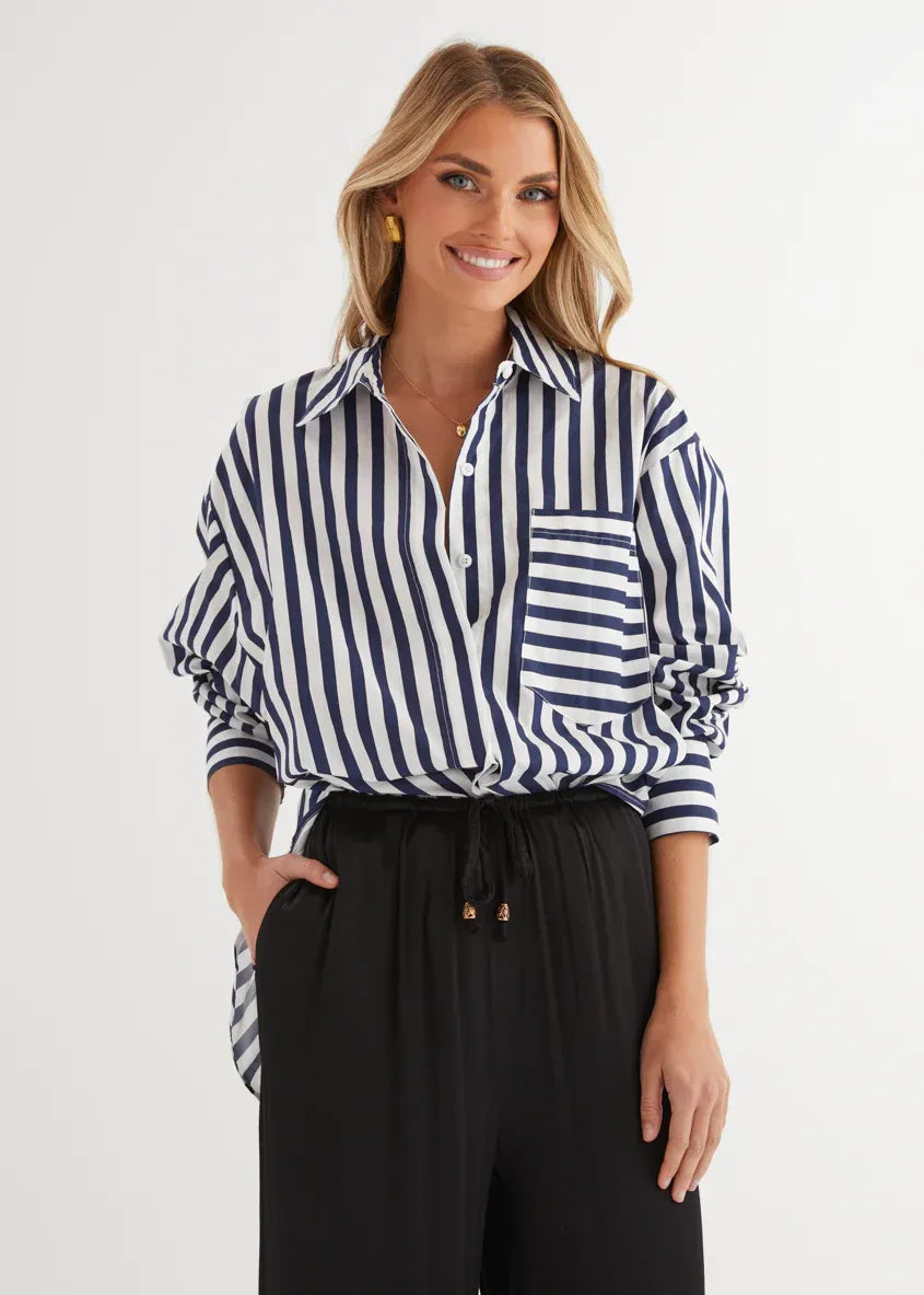 LOLA Shirt - Pink Stripe