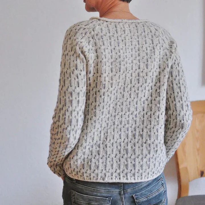 Eleanor™ - Chic Grey Sweater with Boot Collar