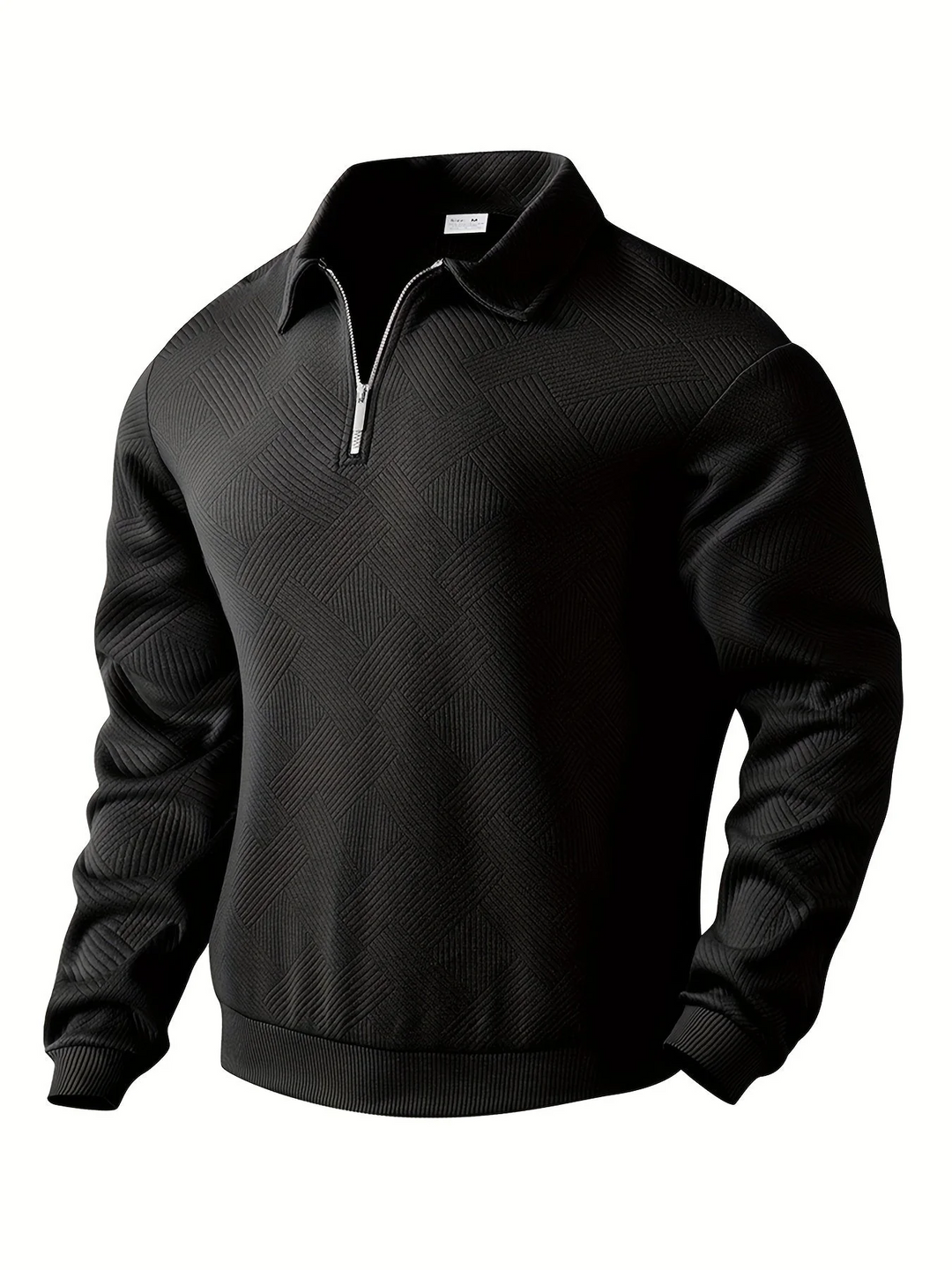 The Camden™ | Vintage Zip-Up Pullover with Geometric Design