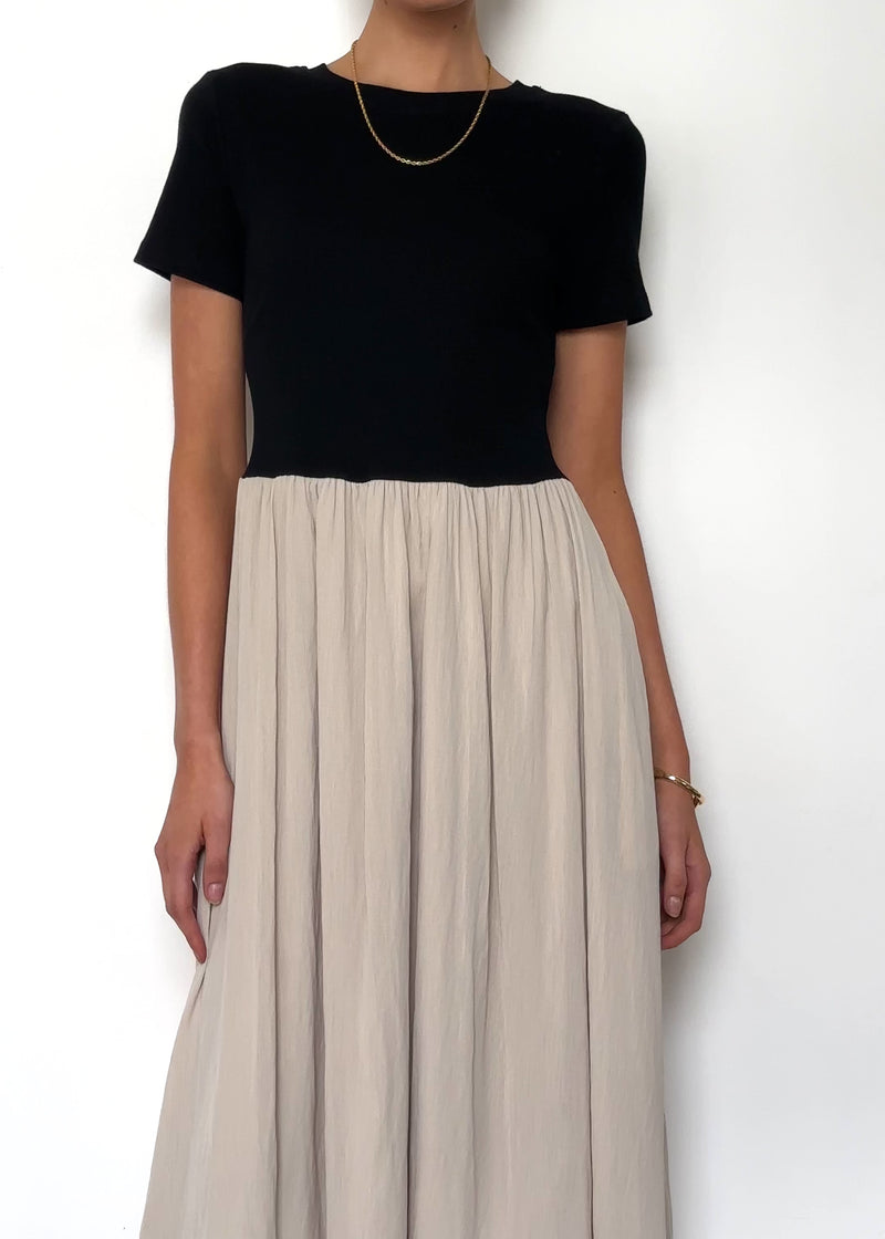 Riptide Maxi Dress - Beige Splice