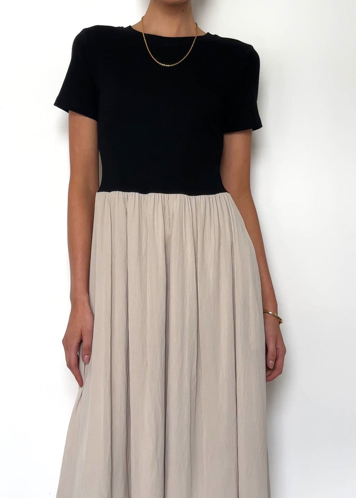 Riptide Maxi Dress - Beige Splice