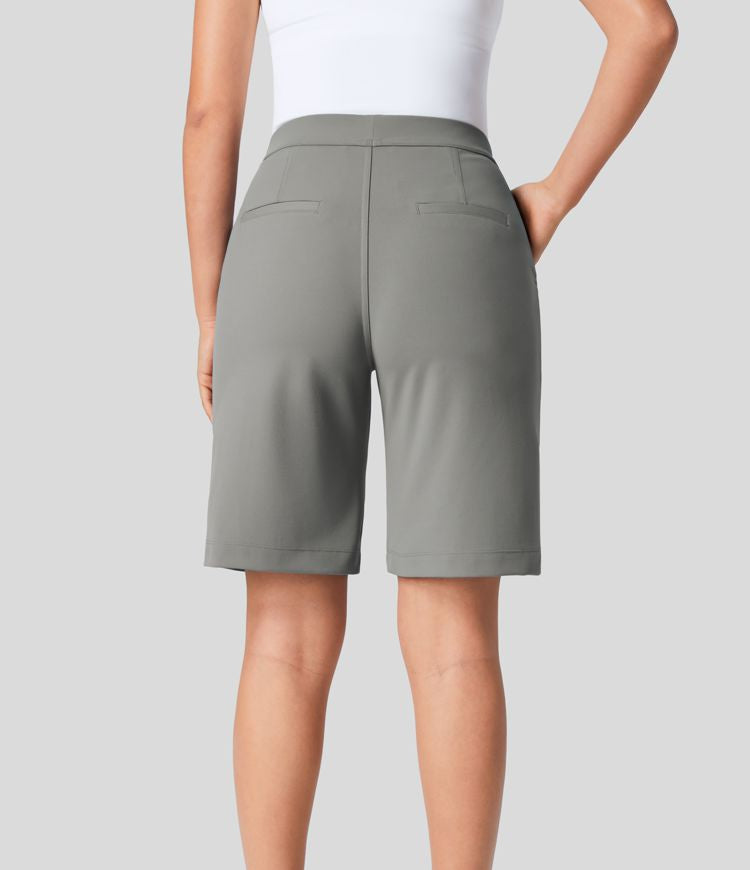 Bermuda Shorts™ - High-waisted shorts with pleated side pockets