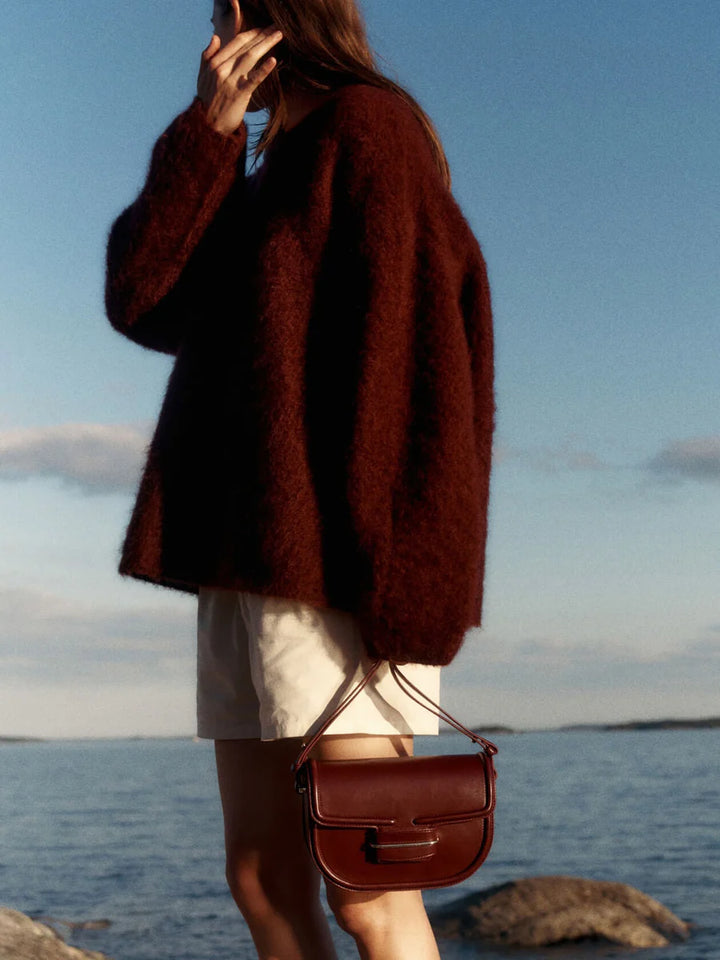 OVERSIZED MOHAIR-BLEND SWEATER SKIRT SET