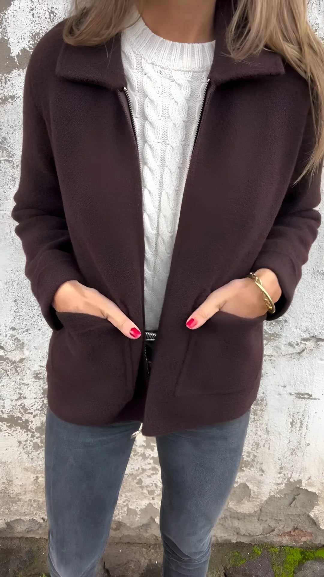 SUTTON | STYLISH LAPEL ZIPPER JACKET