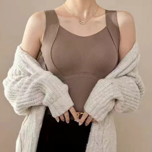 Women's Thermal Tank Tops with Built-in Bra