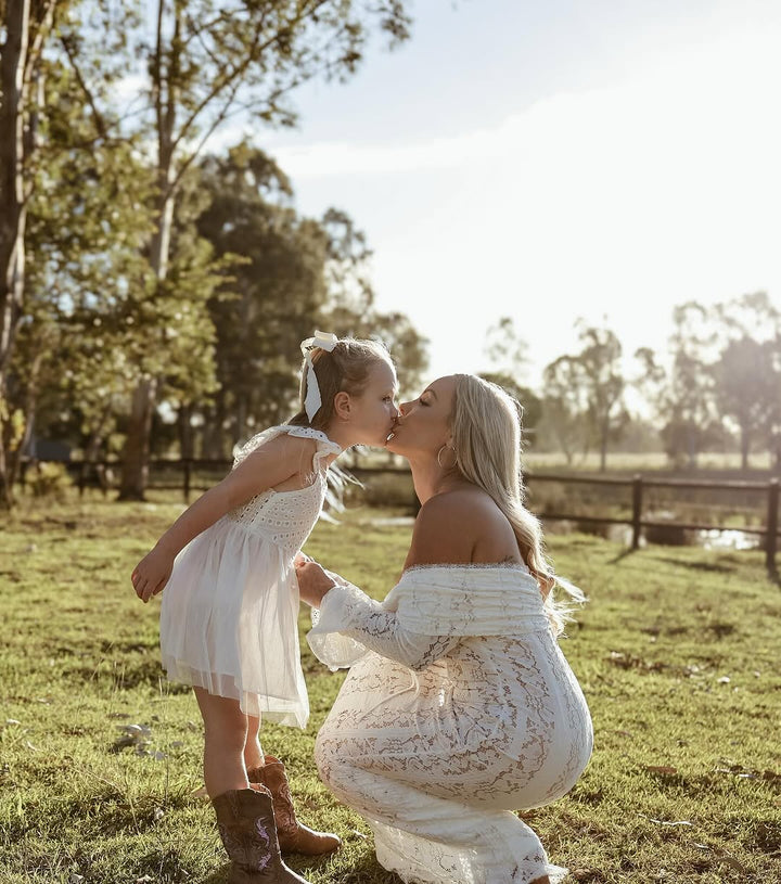 Emily Off-the-Shoulder Lace Maxi Dress