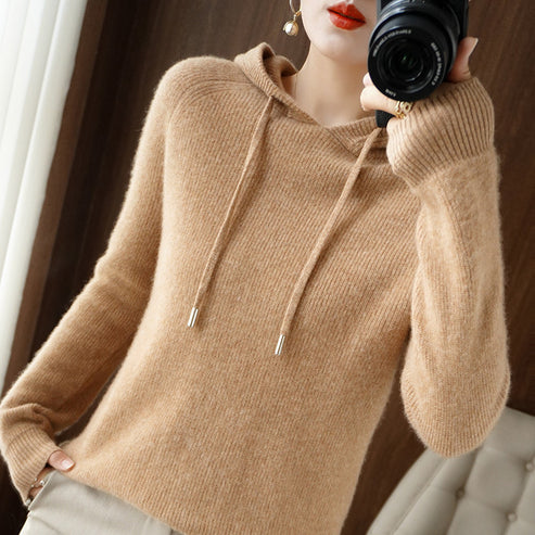 The Emily™ - Comfortable Sweater Made from Innovative Recycled Cashmere with Hood