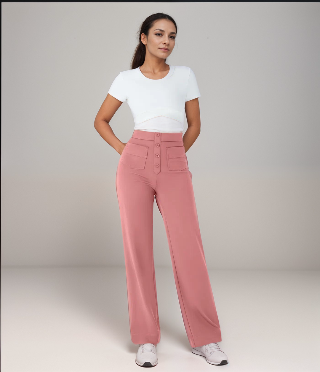 Elsa | High Waist Elastic Trousers