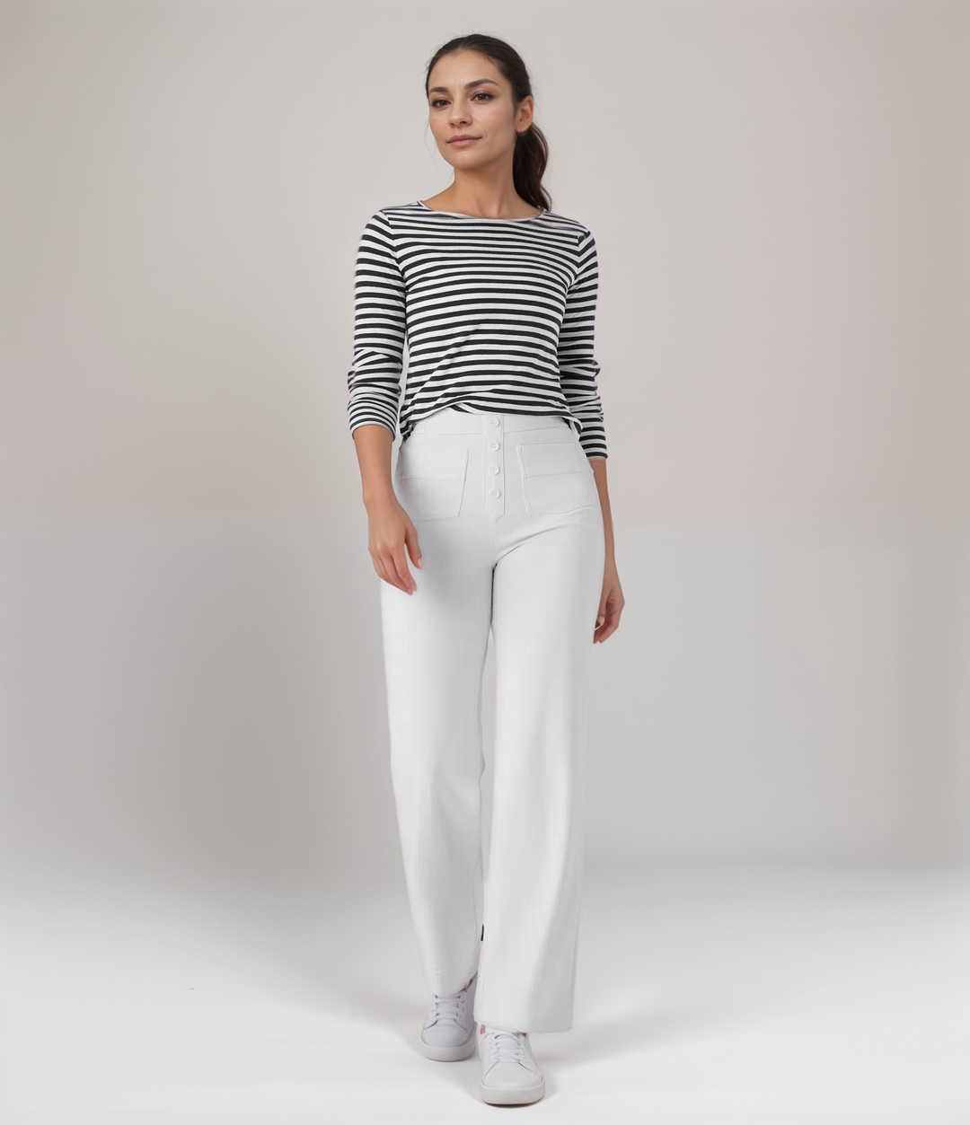 Elsa | High Waist Elastic Trousers