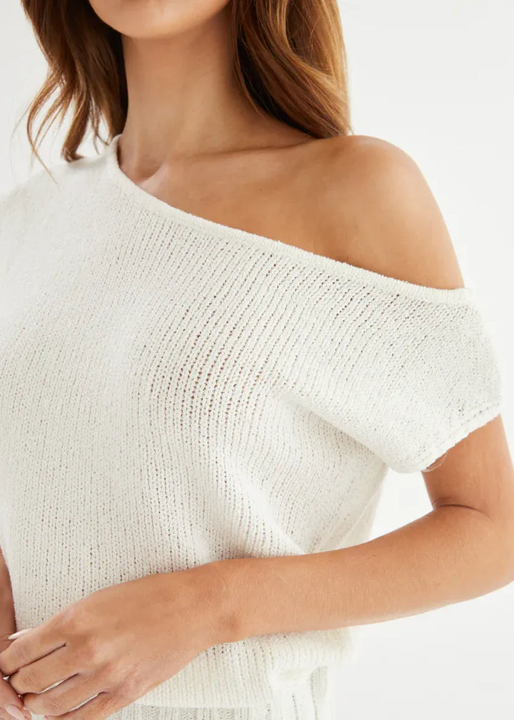 Drop Shoulder Top - Off White