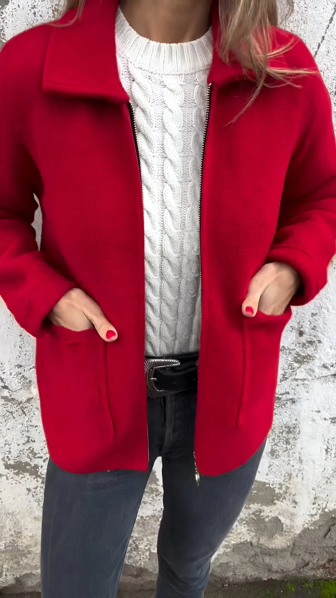 SUTTON | STYLISH LAPEL ZIPPER JACKET