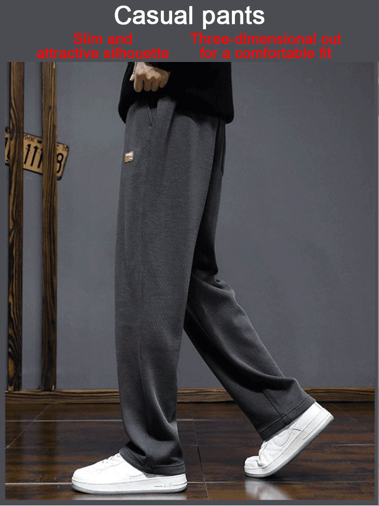 Casual straight leg trousers