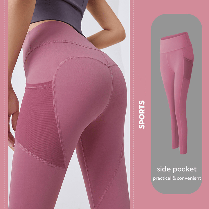 High-waisted shaping training leggings with tummy control effect