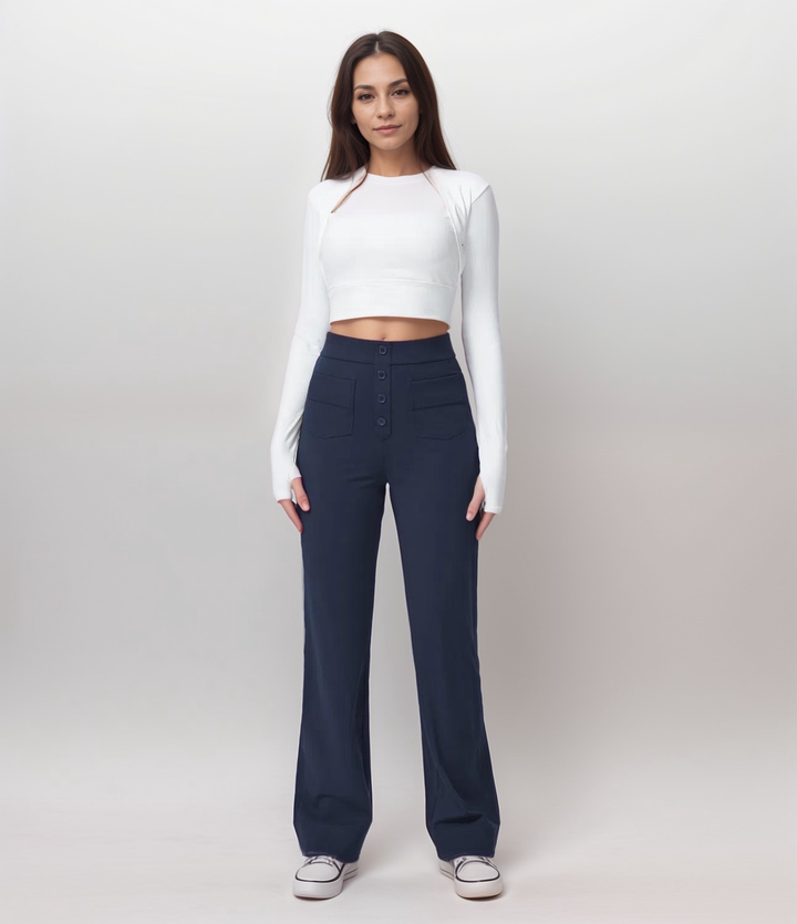 Elsa | High Waist Elastic Trousers