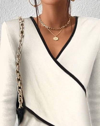 Victoria™ - Elegant V-Neck Sweater