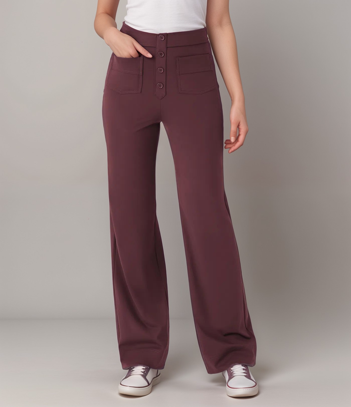 Elsa | High Waist Elastic Trousers