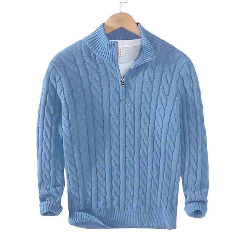 Zipped Cable Sweater