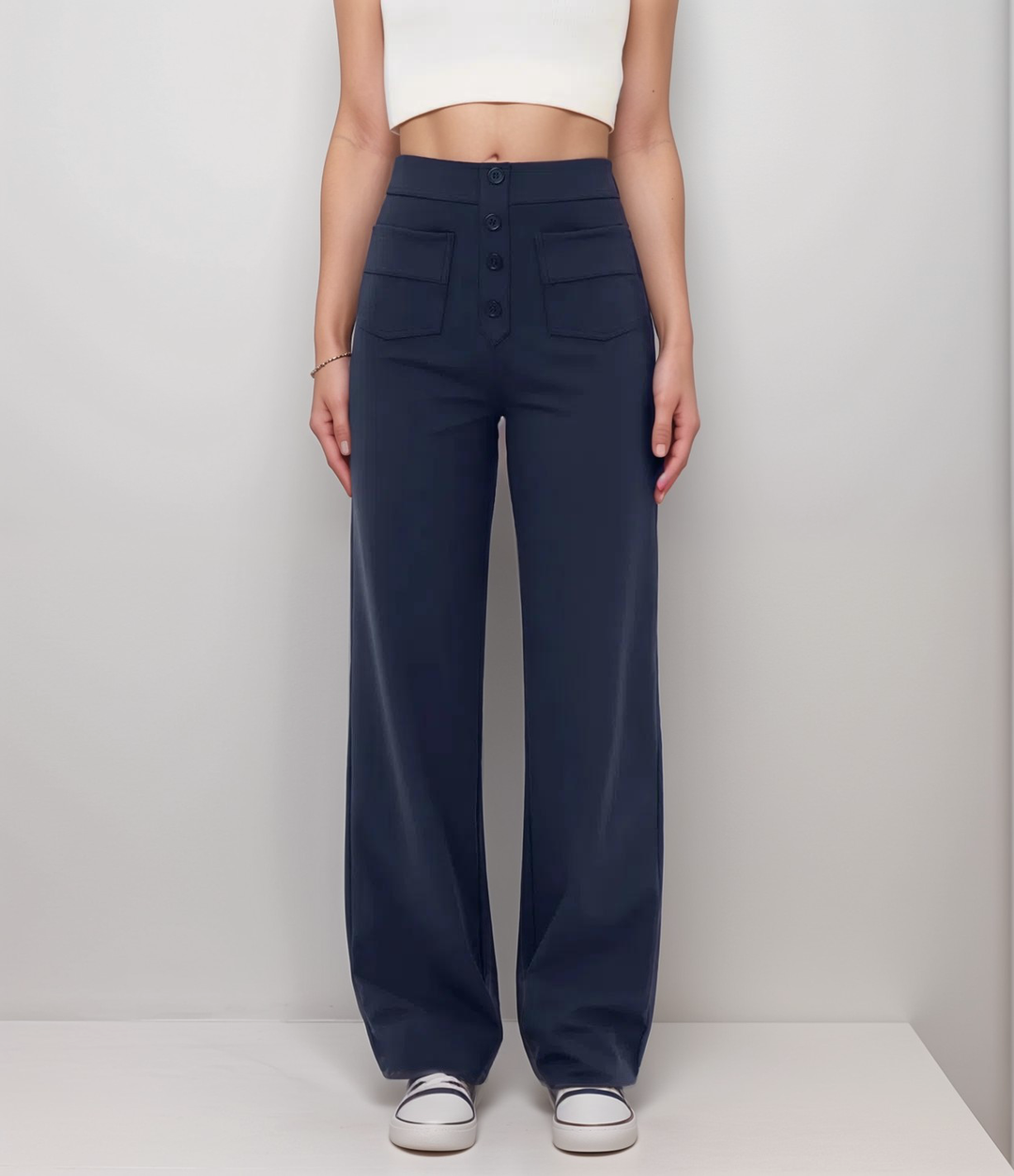 Elsa | High Waist Elastic Trousers