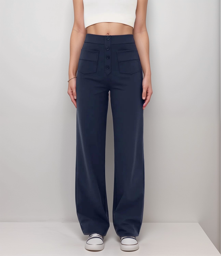 Elsa | High Waist Elastic Trousers