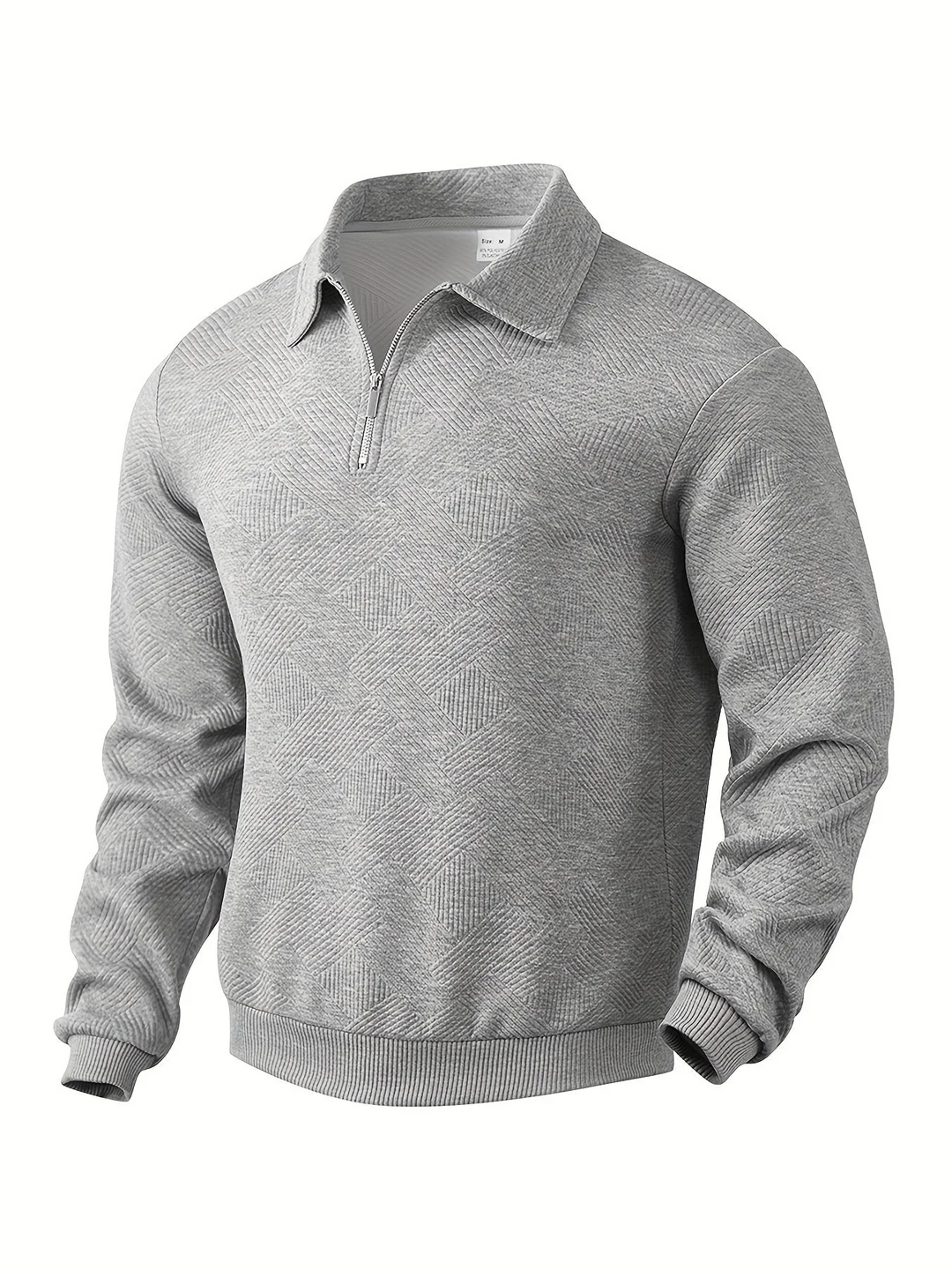 The Camden™ | Vintage Zip-Up Pullover with Geometric Design