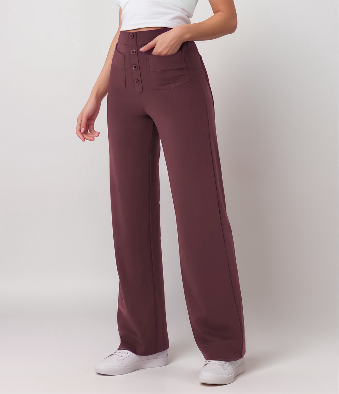 Elsa | High Waist Elastic Trousers
