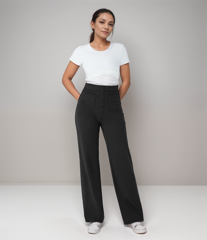 Elsa | High Waist Elastic Trousers