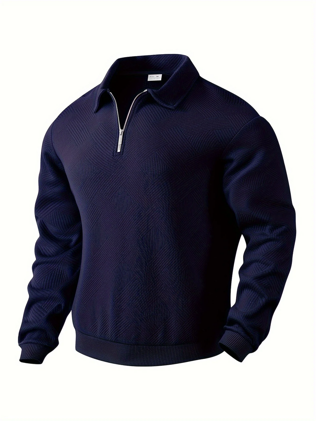 The Camden™ | Vintage Zip-Up Pullover with Geometric Design