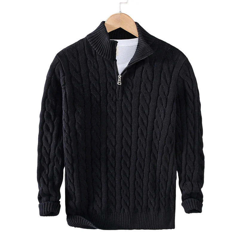 Zipped Cable Sweater