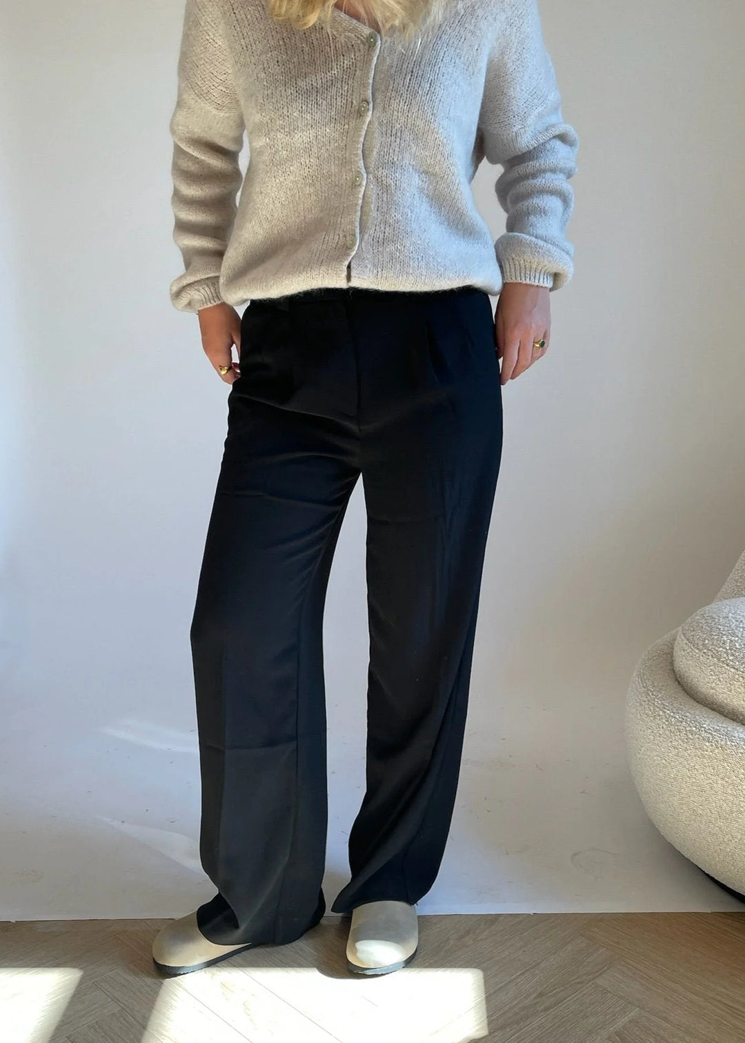 Suit Pants™ - Classic Cream Straight Leg Suit Pants