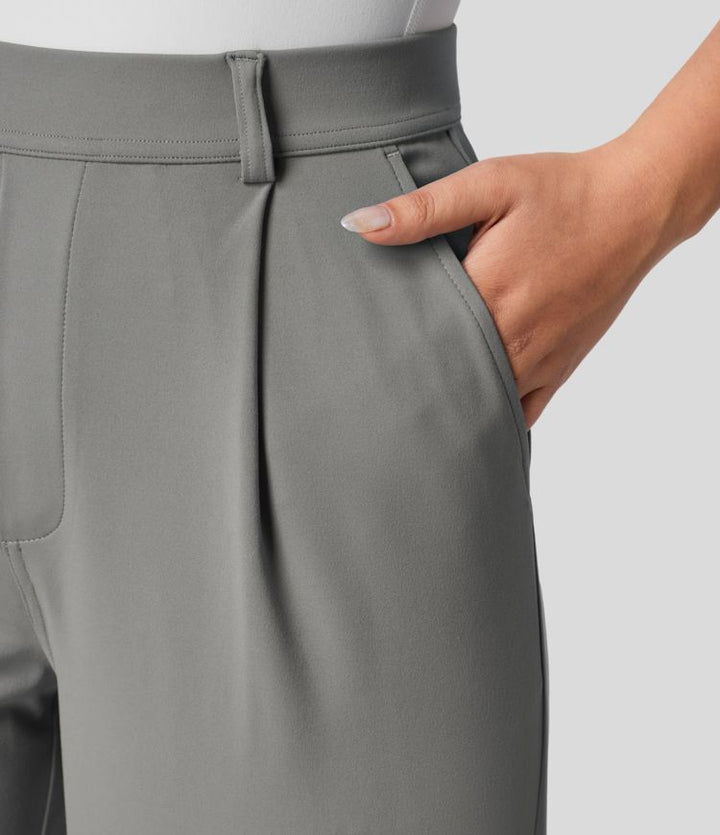 Bermuda Shorts™ - High-waisted shorts with pleated side pockets